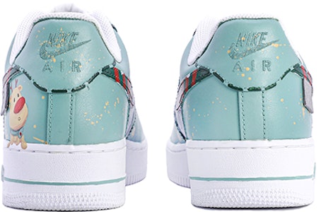 【客製化球鞋】 Nike Air Force 1 Low 07 空軍一號 聖誕夜 馴鹿 雪花 低筒 板鞋 女款 灰綠 Shop 【客製化球鞋】 Nike Air Force 1 Low 07 空軍一號 聖誕夜 馴鹿 雪花 低筒 板鞋 女款 灰綠