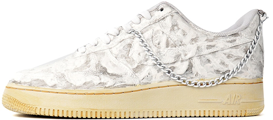【定制球鞋】Nike Air Force 1 Low 07 空軍一號 手繪肌理做舊 工業風 石膏 氧化 耐磨防滑 低幫 板鞋 女款 米白 Buy 【定制球鞋】Nike Air Force 1 Low 07 空軍一號 手繪肌理做舊 工業風 石膏 氧化 耐磨防滑 低幫 板鞋 女款 米白