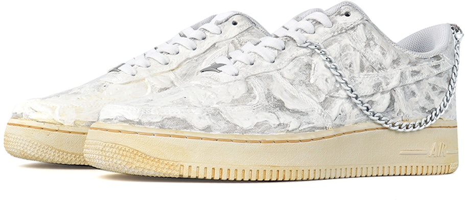 【定制球鞋】Nike Air Force 1 Low 07 空軍一號 手繪肌理做舊 工業風 石膏 氧化 耐磨防滑 低幫 板鞋 女款 米白 Lookbook 【定制球鞋】Nike Air Force 1 Low 07 空軍一號 手繪肌理做舊 工業風 石膏 氧化 耐磨防滑 低幫 板鞋 女款 米白