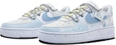 Lookbook 【訂製球鞋】Nike Air Force 1 Low '07 空軍一號 島嶼天堂 精緻塗鴉 潑墨復古 低筒 板鞋 女款 米藍
