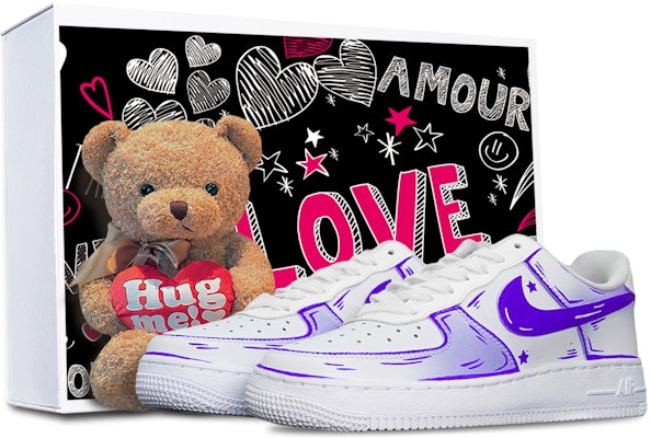 (W) 나이키 에어포스 1 '07 라벤더 코믹 스트라이프 (커스텀) DD8959-108-484837 Buy (W) 나이키 에어포스 1 '07 라벤더 코믹 스트라이프 (커스텀) DD8959-108-484837