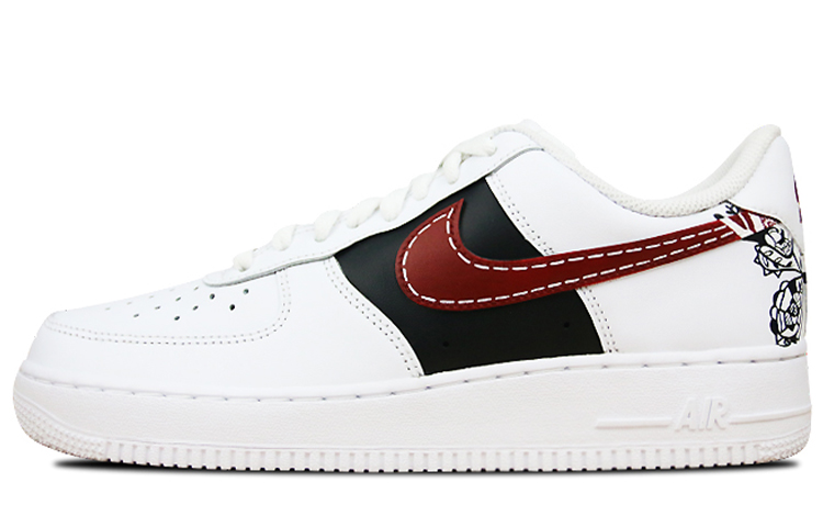 Buy (W) [定制鞋] 耐克 Air Force 1 Low '07 梁祝蝴蝶恋 314192-117(Team叁-女款梁祝化蝶喷绘黑白红)