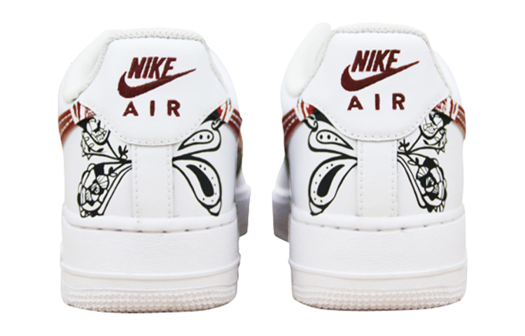 Shop (W) [定制鞋] 耐克 Air Force 1 Low '07 梁祝蝴蝶恋 314192-117(Team叁-女款梁祝化蝶喷绘黑白红)