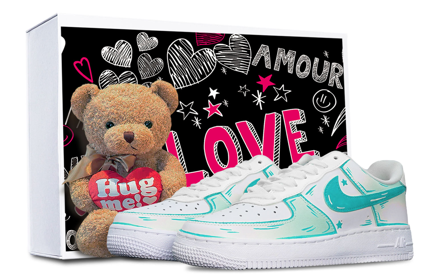 Buy (W) [Zapatillas Personalizadas] Nike Air Force 1 Low '07 'Línea Azul Menta' DD8959-108-450452