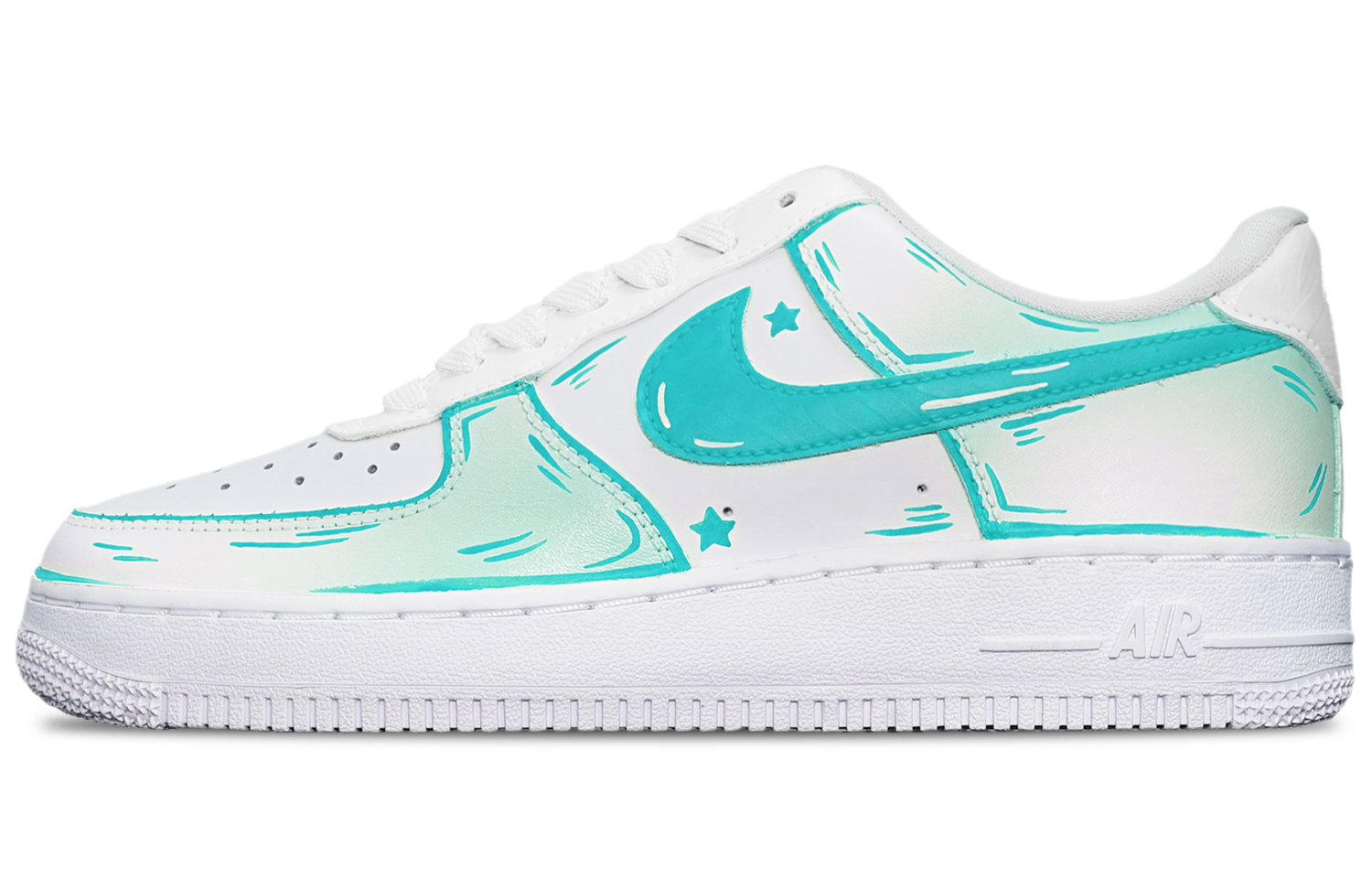 Order (W) [Zapatillas Personalizadas] Nike Air Force 1 Low '07 'Línea Azul Menta' DD8959-108-450452