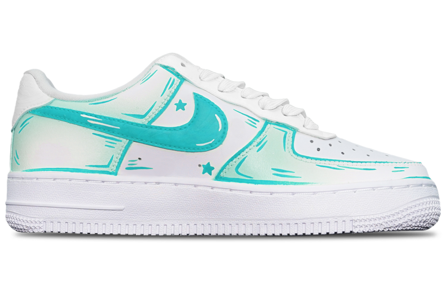 Lookbook (W) [Zapatillas Personalizadas] Nike Air Force 1 Low '07 'Línea Azul Menta' DD8959-108-450452