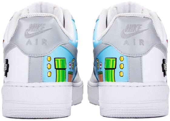 (W) 나이키 에어포스 1 '마리오 픽셀 블루그레이' (커스텀) 315115-112(TeamA-女款儿童节马里奥白灰) Details for (W) 나이키 에어포스 1 '마리오 픽셀 블루그레이' (커스텀) 315115-112(TeamA-女款儿童节马里奥白灰)
