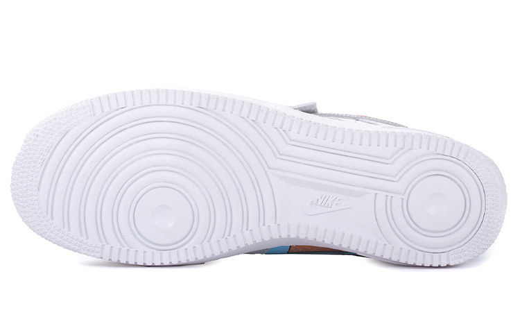 Sizing (W) 나이키 에어포스 1 '마리오 픽셀 블루그레이' (커스텀) 315115-112（TeamA-女款儿童节马里奥白灰）