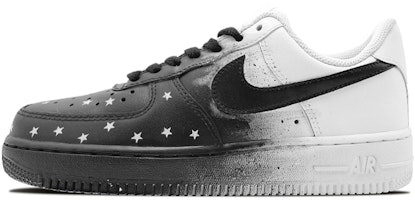 【定制球鞋】 Nike Air Force 1 Low 07 空軍一號 皮質 潑墨 滿天星 漸變 噴繪 低筒 板鞋 女款 黑白 Buy 【定制球鞋】 Nike Air Force 1 Low 07 空軍一號 皮質 潑墨 滿天星 漸變 噴繪 低筒 板鞋 女款 黑白