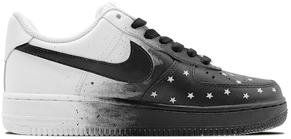 【定制球鞋】 Nike Air Force 1 Low 07 空軍一號 皮質 潑墨 滿天星 漸變 噴繪 低筒 板鞋 女款 黑白 Order 【定制球鞋】 Nike Air Force 1 Low 07 空軍一號 皮質 潑墨 滿天星 漸變 噴繪 低筒 板鞋 女款 黑白