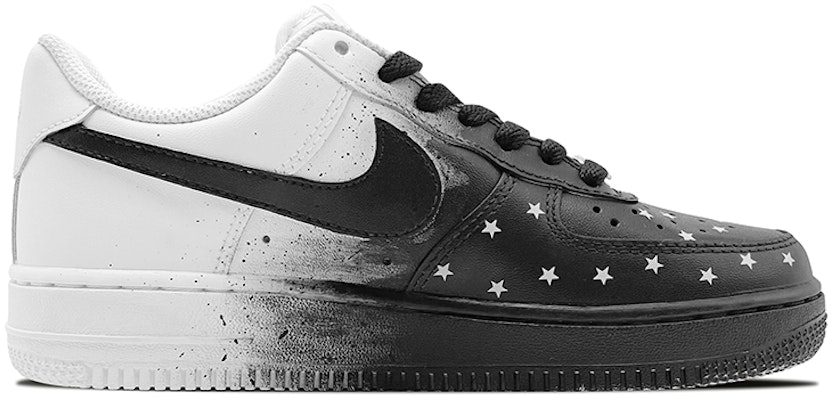 【定制球鞋】 Nike Air Force 1 Low 07 空軍一號 皮質 潑墨 滿天星 漸變 噴繪 低筒 板鞋 女款 黑白 Order 【定制球鞋】 Nike Air Force 1 Low 07 空軍一號 皮質 潑墨 滿天星 漸變 噴繪 低筒 板鞋 女款 黑白