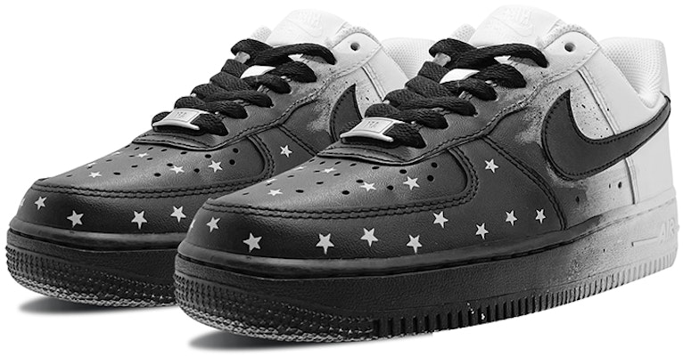【定制球鞋】 Nike Air Force 1 Low 07 空軍一號 皮質 潑墨 滿天星 漸變 噴繪 低筒 板鞋 女款 黑白 Lookbook 【定制球鞋】 Nike Air Force 1 Low 07 空軍一號 皮質 潑墨 滿天星 漸變 噴繪 低筒 板鞋 女款 黑白