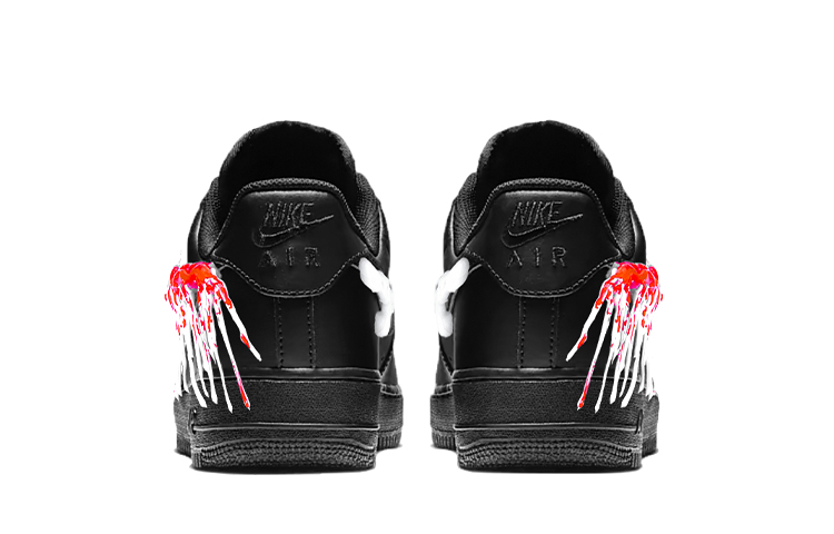 Details for (W) 【定制鞋款】耐克空军1号低帮 '07 '毒牙深色版' 314192-009-(TeamY-女款血牙)