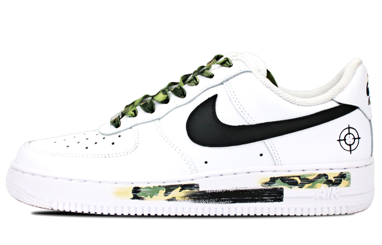 Buy (W) Zapatillas Nike Air Force 1 Low '07 'White Camo Graffiti Scope' 314192-117(Team叁-女款喷绘手绘白黄绿瞄准镜)
