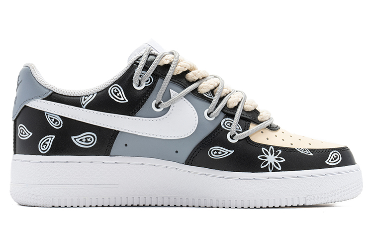 Order (W) 나이키 에어포스 1 '07 커스텀 해체 분위기 (80자 제한 때문에 축약됨) DD8959-100(TeamB-女款腰果花解构灰黑)