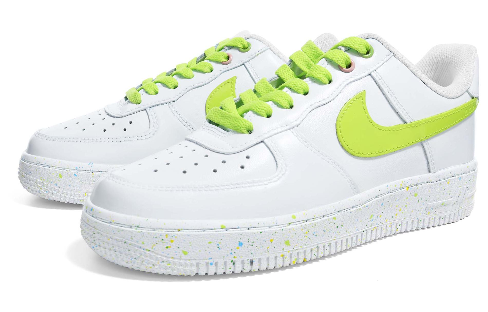 Shop (W) 나이키 에어포스 1 로우 '액티브 그린 스우시' (커스텀) DD8959-100(Team36-女款活力绿钩)