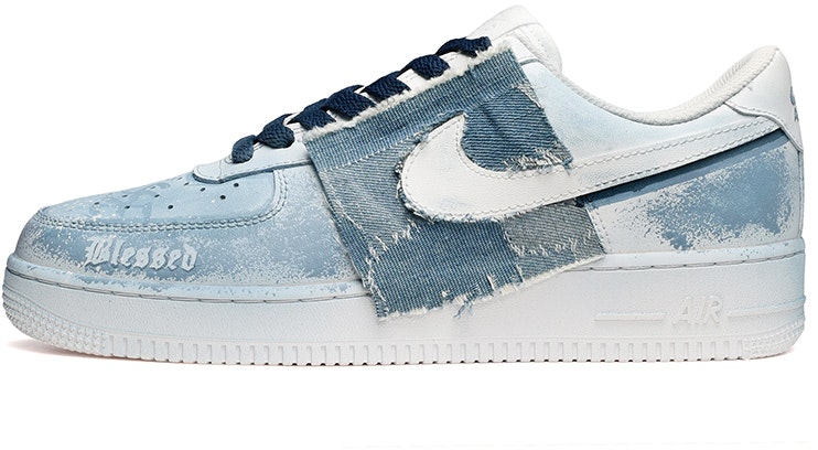 custom-shoes-women-nike-air-force-1-low-aged-denim-blue-white