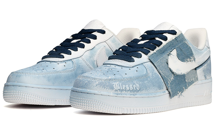 Lookbook (W) Zapatillas Nike Air Force 1 Low 'Azul Denim Envejecido-Blanco' DD8959-100(TeamE-女款做旧牛仔蓝白)