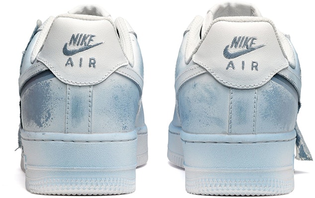 【定制球鞋】 Nike Air Force 1 Low Triple White 空軍一號 復古風 做舊牛仔 低筒 板鞋 女款 藍白 Shop 【定制球鞋】 Nike Air Force 1 Low Triple White 空軍一號 復古風 做舊牛仔 低筒 板鞋 女款 藍白