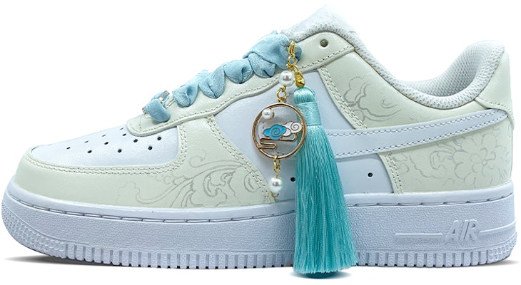【訂製球鞋】 Nike Air Force 1 Low 空軍一號 古風絲綢 國風祥雲 噴繪 手繪 低幫 板鞋 女款 米白色 Buy 【訂製球鞋】 Nike Air Force 1 Low 空軍一號 古風絲綢 國風祥雲 噴繪 手繪 低幫 板鞋 女款 米白色