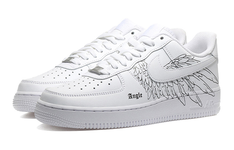 Lookbook (W) [Zapatillas Personalizadas] Nike Air Force 1 Low 'Ángel y Demonio' DH2920-111(Team10-鸳鸯翅膀女白黑QD)