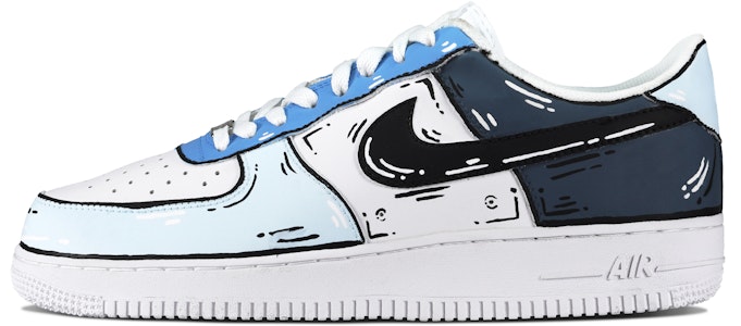 【訂製球鞋】Nike Air Force 1 Low 二次元天空 小眾風格 復古防滑 耐磨 低筒 板鞋 女款 白藍 Buy 【訂製球鞋】Nike Air Force 1 Low 二次元天空 小眾風格 復古防滑 耐磨 低筒 板鞋 女款 白藍