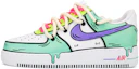 Buy 【定製球鞋】 Nike Air Force 1 Low 空軍一號 動漫二次元 塗鴉解構雙鞋帶 融化 低筒 板鞋 女款 白綠紫