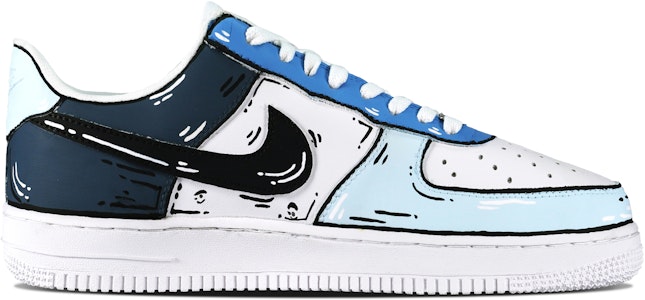 【訂製球鞋】Nike Air Force 1 Low 二次元天空 小眾風格 復古防滑 耐磨 低筒 板鞋 女款 白藍 Order 【訂製球鞋】Nike Air Force 1 Low 二次元天空 小眾風格 復古防滑 耐磨 低筒 板鞋 女款 白藍