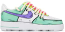 Order 【定製球鞋】 Nike Air Force 1 Low 空軍一號 動漫二次元 塗鴉解構雙鞋帶 融化 低筒 板鞋 女款 白綠紫