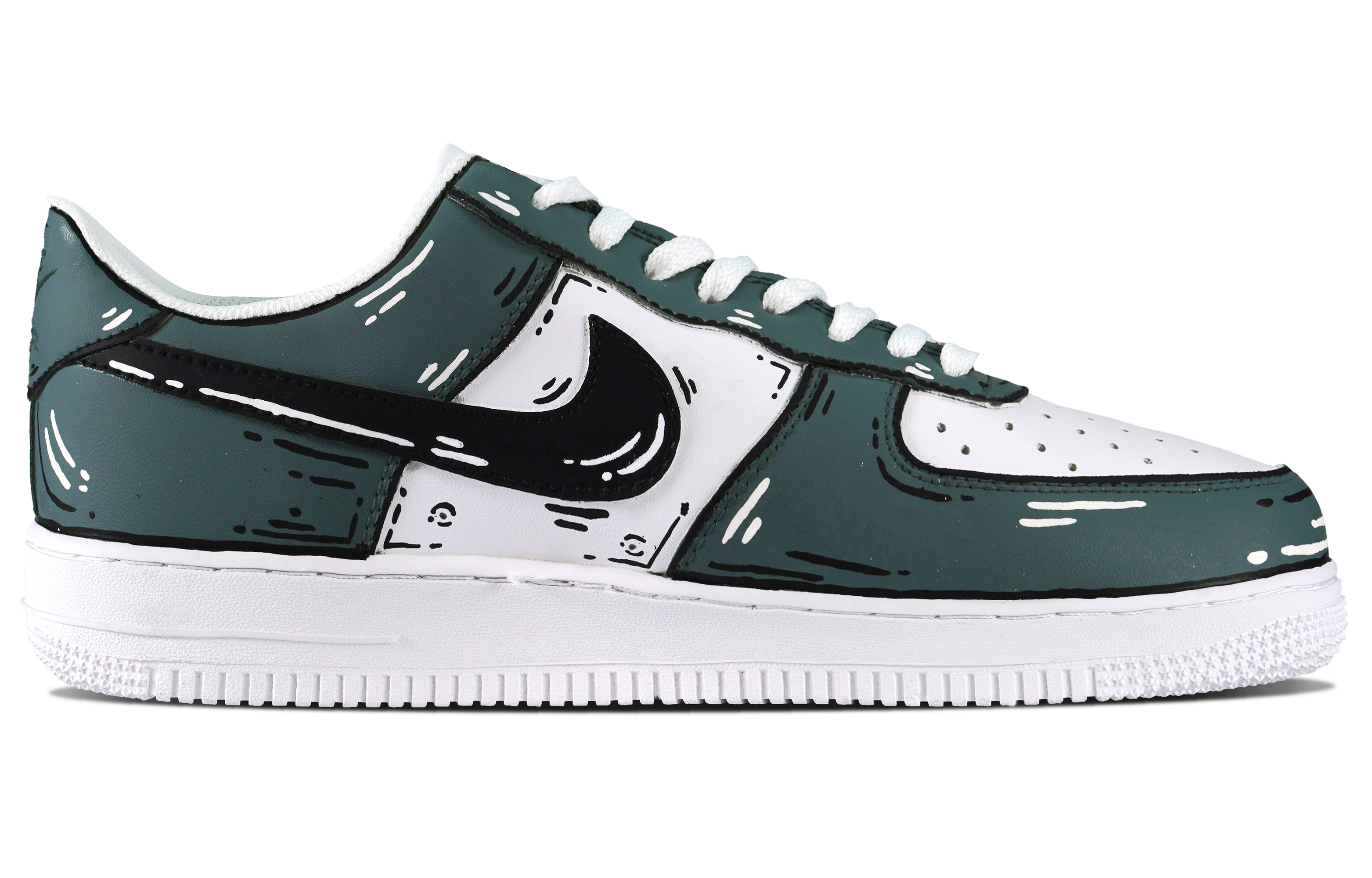 Order (W) [Zapatos Personalizados] Nike Air Force 1 Low 'Anime Verde Jungla' DD8959-100(Team84-二次元丛林女款)