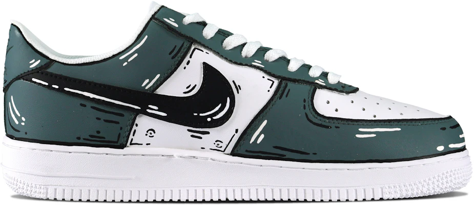 【訂製球鞋】Nike Air Force 1 Low 二次元叢林 小眾風格 復古防滑 耐磨 低筒 板鞋 女款 綠色 Order 【訂製球鞋】Nike Air Force 1 Low 二次元叢林 小眾風格 復古防滑 耐磨 低筒 板鞋 女款 綠色