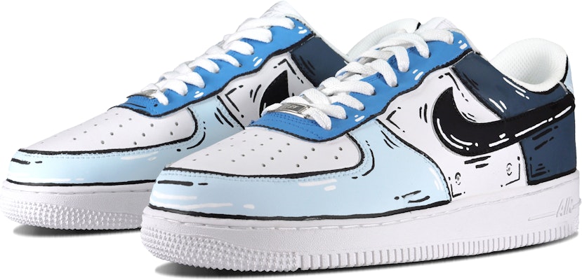 【訂製球鞋】Nike Air Force 1 Low 二次元天空 小眾風格 復古防滑 耐磨 低筒 板鞋 女款 白藍 Lookbook 【訂製球鞋】Nike Air Force 1 Low 二次元天空 小眾風格 復古防滑 耐磨 低筒 板鞋 女款 白藍