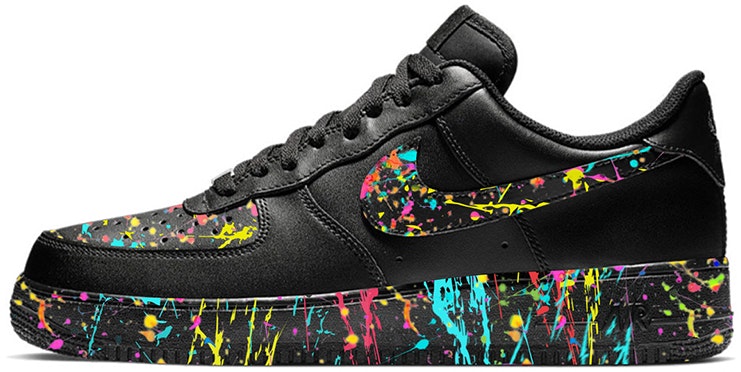 custom-shoes-women-nike-air-force-1-low-artist-series-graffiti-hand-painted-black