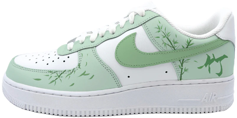 【定制球鞋】Nike Air Force 竹林 節節高升 清新 國風 簡約手繪 低幫 板鞋 女款 白綠色 Buy 【定制球鞋】Nike Air Force 竹林 節節高升 清新 國風 簡約手繪 低幫 板鞋 女款 白綠色