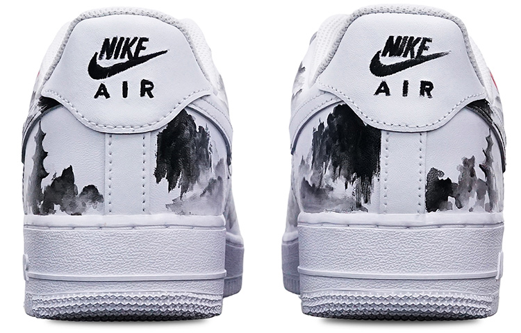 Shop (W) [Kasut Custom] Nike Air Force 1 Low 'Bamboo Ink - Guochao' DD8959-100(Teamone-女款水墨竹叶)