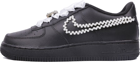 (W) ナイキ エア フォース 1 ロー 'ブラックパールリボン' (女性用カスタムシューズ) DH2920-001(Team4-女款黑珍珠QD) Buy (W) ナイキ エア フォース 1 ロー 'ブラックパールリボン' (女性用カスタムシューズ) DH2920-001(Team4-女款黑珍珠QD)