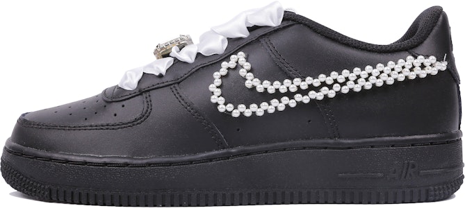 (W) 나이키 에어포스 1 로우 '블랙 펄 리본' (커스텀) DH2920-001(Team4-女款黑珍珠QD) Buy (W) 나이키 에어포스 1 로우 '블랙 펄 리본' (커스텀) DH2920-001(Team4-女款黑珍珠QD)