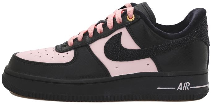 custom-shoes-women-nike-air-force-1-low-black-gold-snake-skin