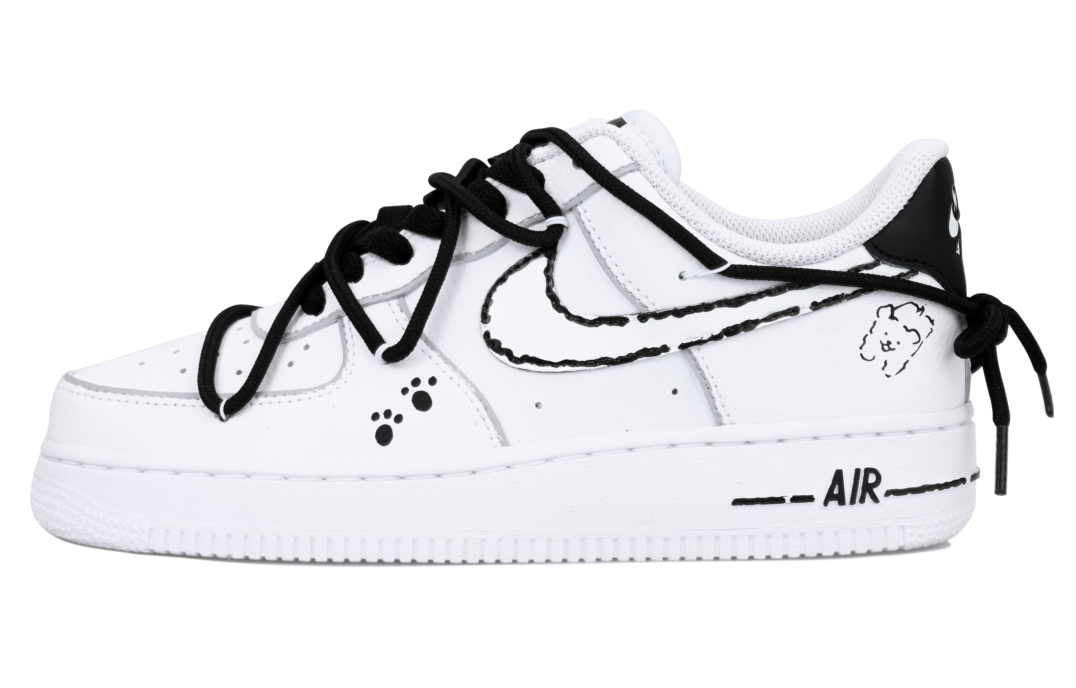 [Custom Shoes] (W) Nike Air Force 1 Low 'Black White Vlad'