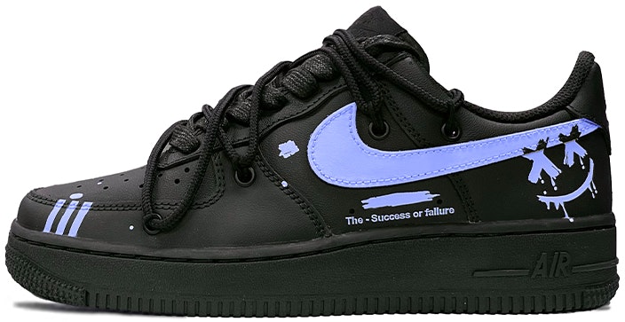 custom-shoes-women-nike-air-force-1-low-black-purple-smile