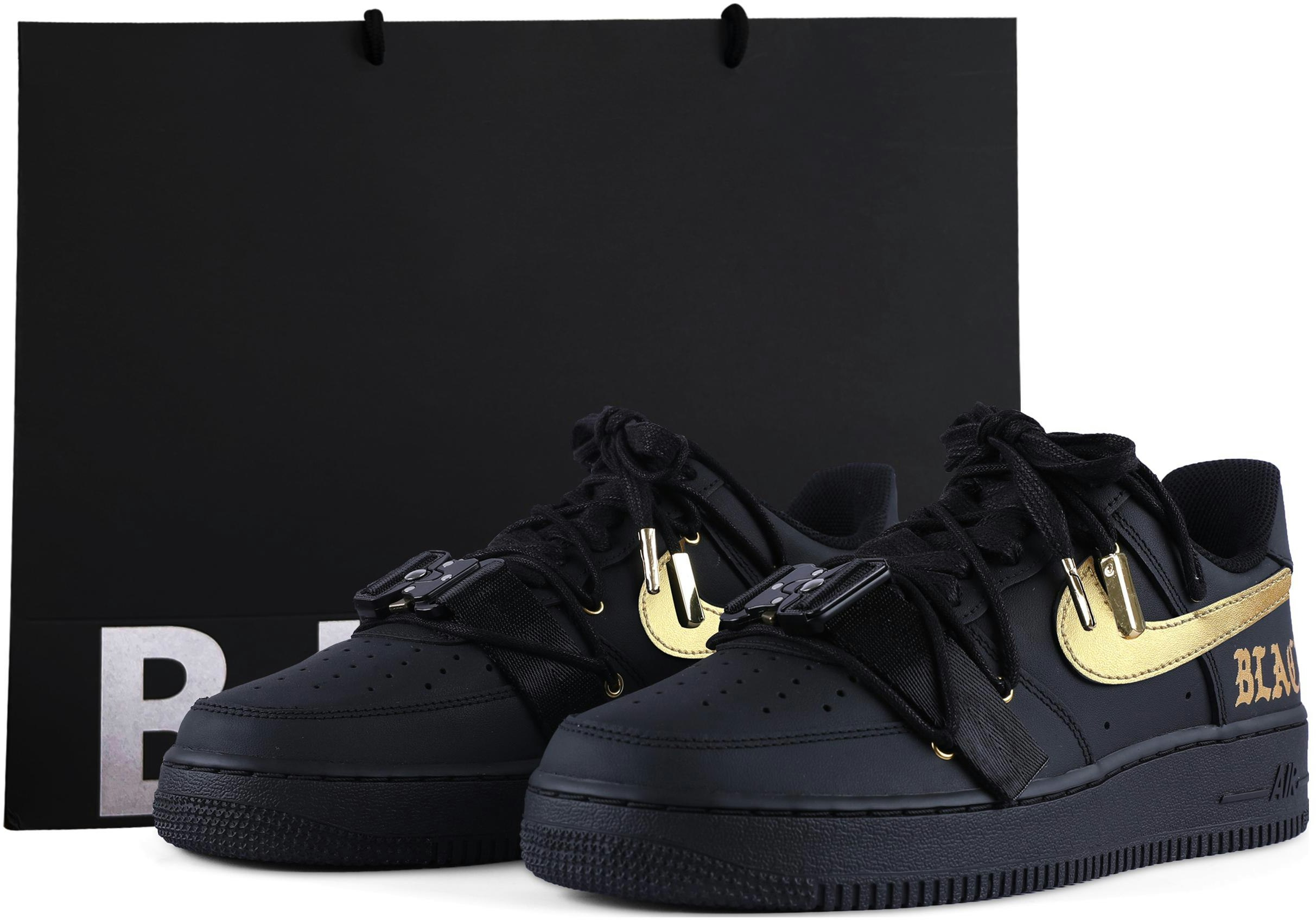 custom-shoes-women-nike-air-force-1-low-black-samurai