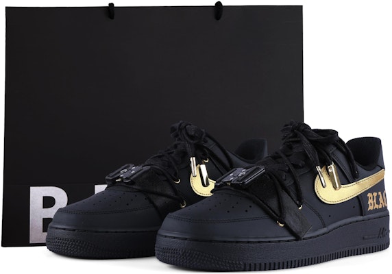 【訂製球鞋】Nike Air Force 1 Low 07 空軍一號 黑武士 暗黑 街頭 作風 低筒 板鞋 女款 黑金 Buy 【訂製球鞋】Nike Air Force 1 Low 07 空軍一號 黑武士 暗黑 街頭 作風 低筒 板鞋 女款 黑金