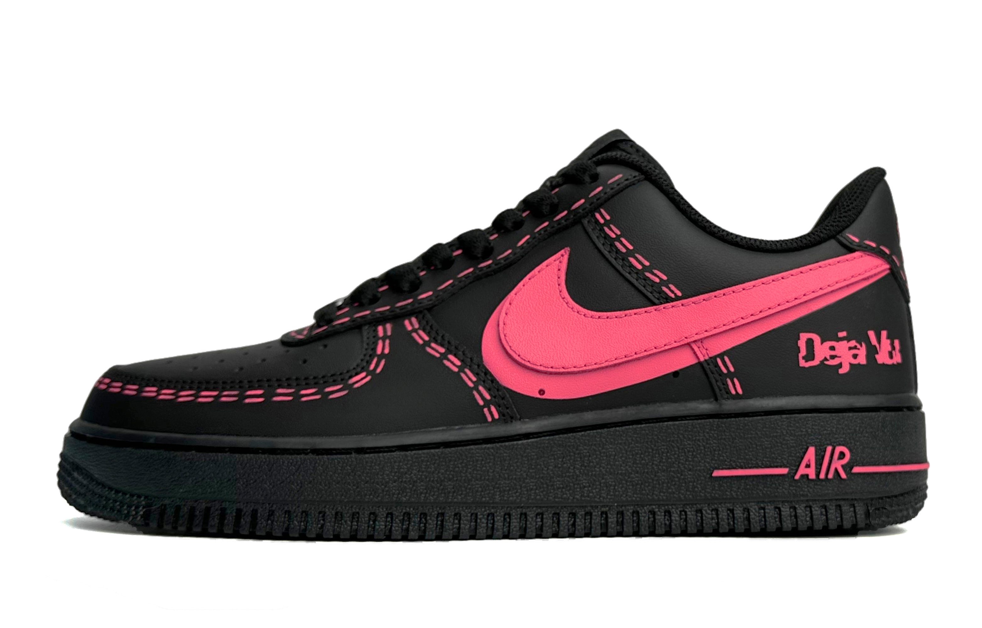 Buy (W) [Sepatu Kustom] Nike Air Force 1 Low 'Hitam dan Jahitan Rose Pink' DD8959-001(Team87-玫红缝线女款黑粉)