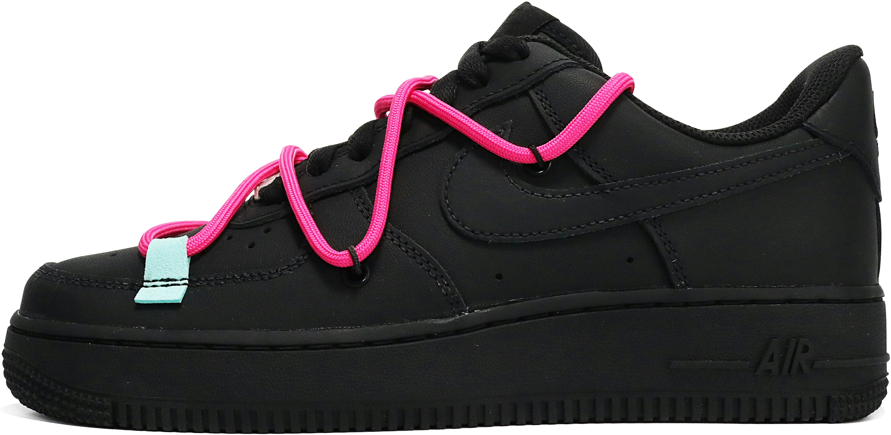 custom-shoes-women-nike-air-force-1-low-black-warrior-pink