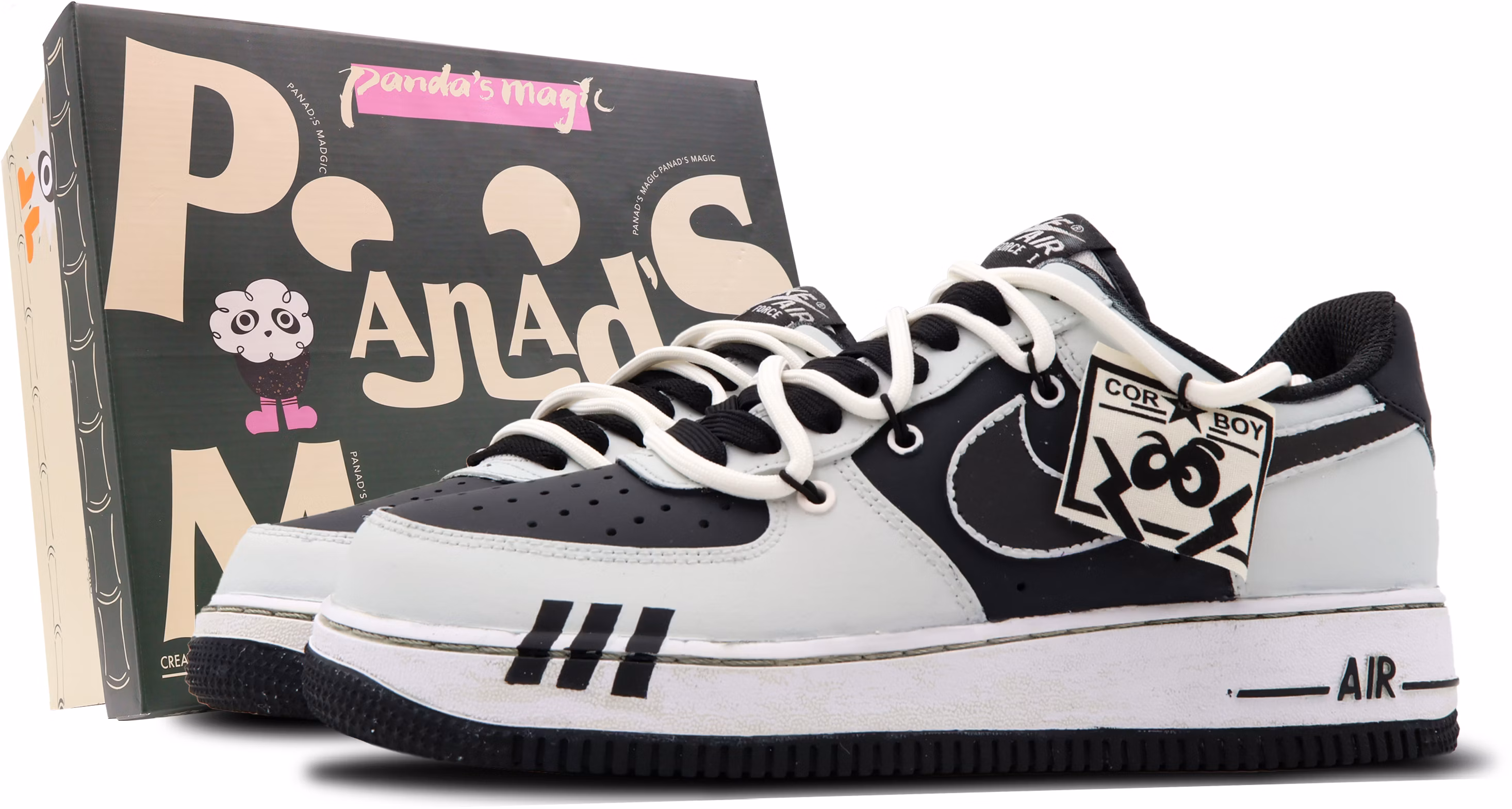 custom-shoes-women-nike-air-force-1-low-black-contract