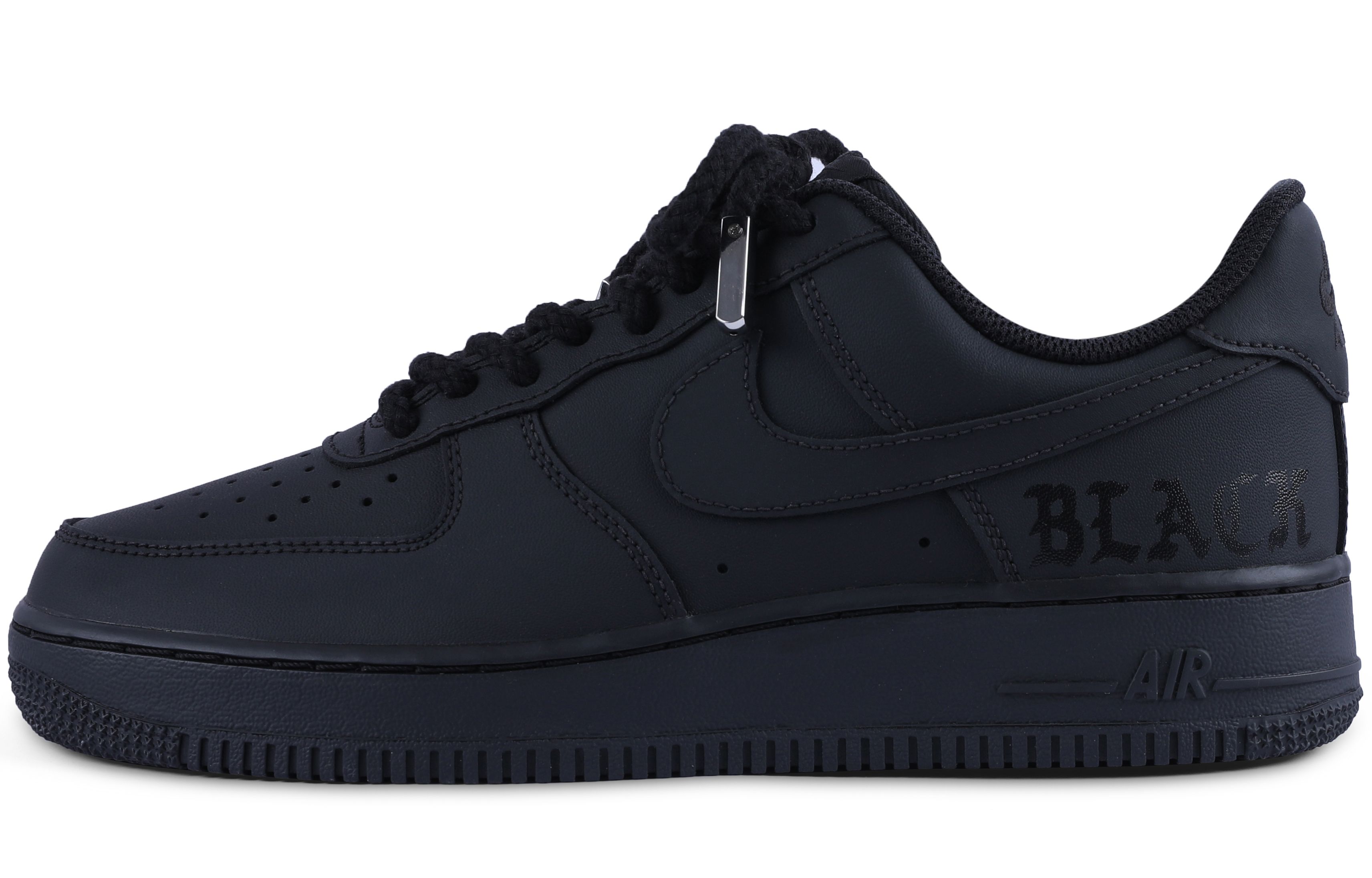 Buy (W) [Kasot Custom] Nike Air Force 1 Rendah 'Hitam Tuan Gelap' DD8959-001(TEAM55-哑光纯黑壹)