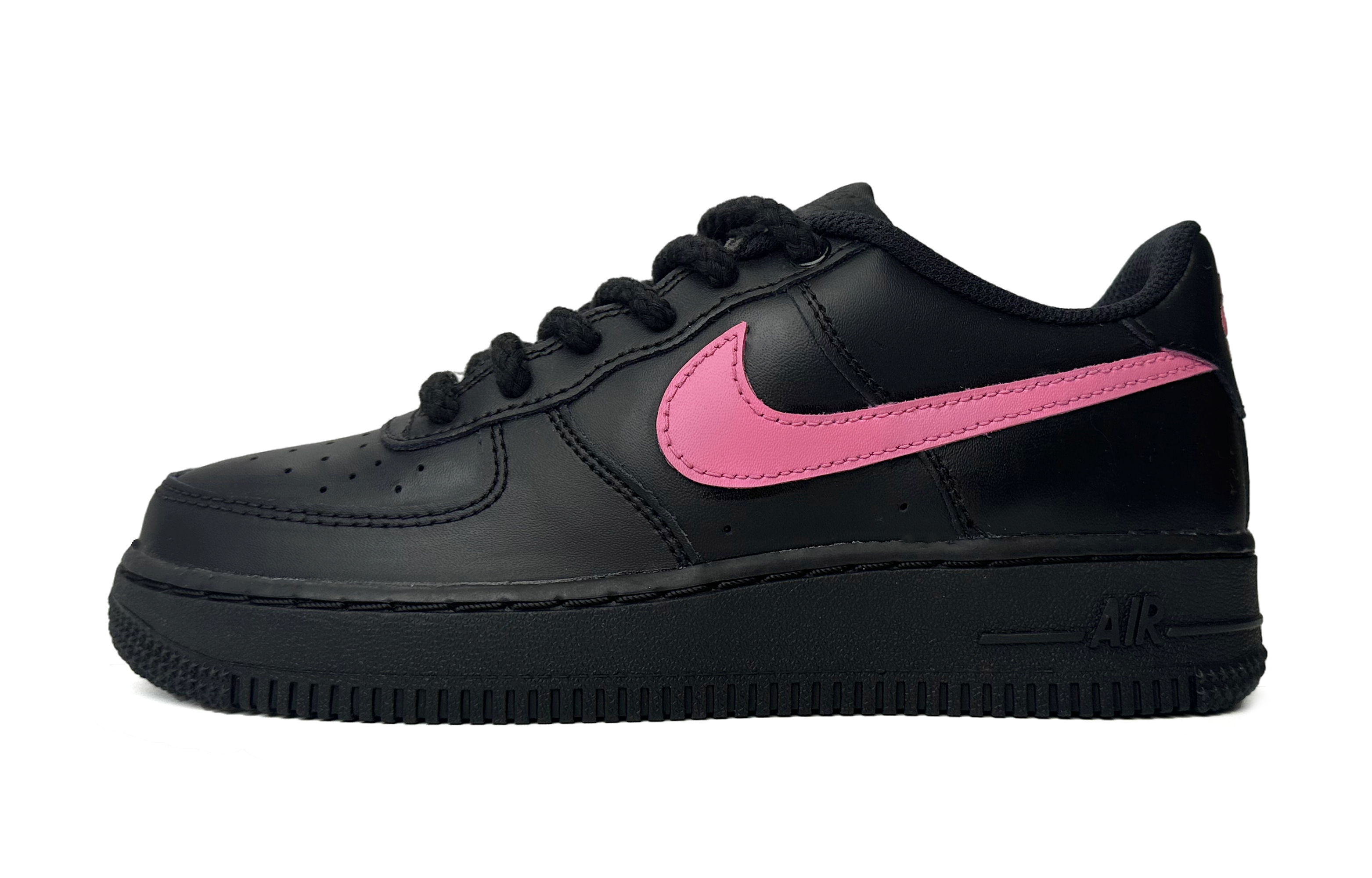Buy (W) ナイキ AF1 ロー "ブラックピンクスウッシュ" (Nike AF1 Low "Black Pink Swoosh") DD8959-001(Team11-粉勾女款黑粉S-BOX)