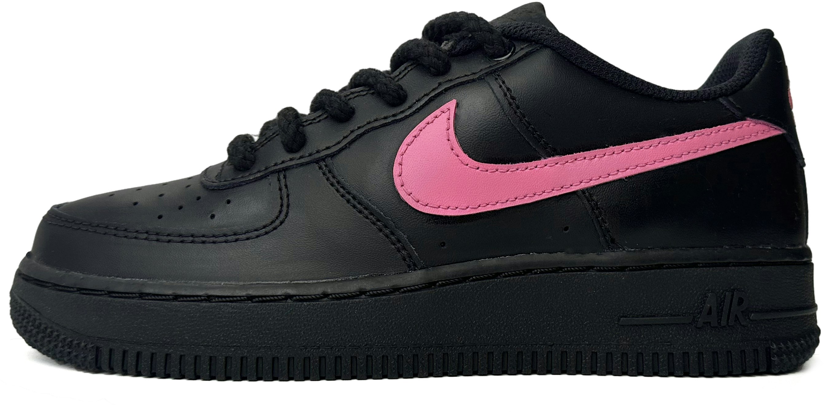 custom-shoes-women-nike-air-force-1-low-black-pink-swoosh