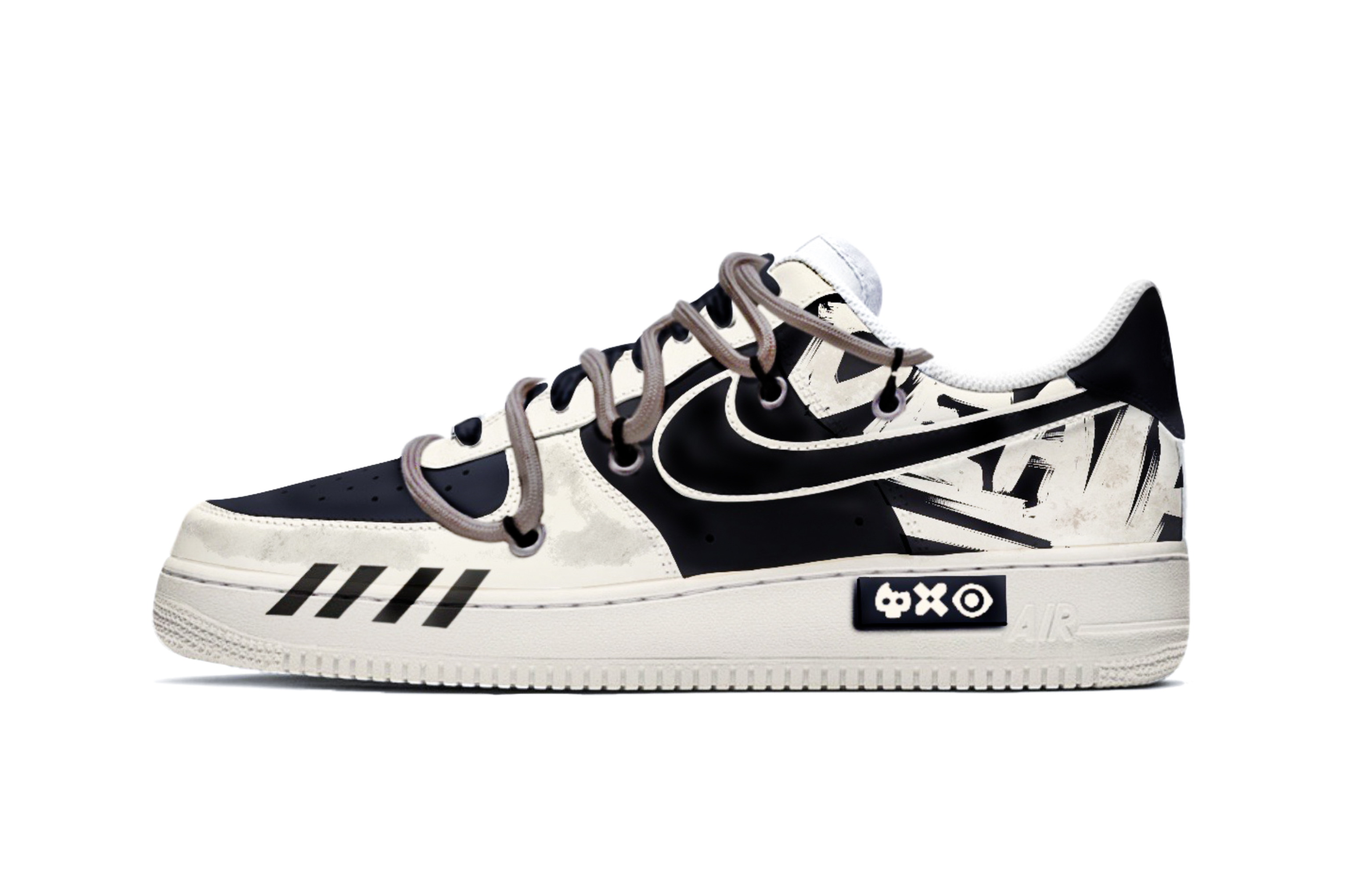 Buy (W) [Sneakers Kustom] Nike Air Force 1 Low 'Hitam Abu-Abu Secret War' DD8959-100(TeamM-女款秘密战争S-BOX)