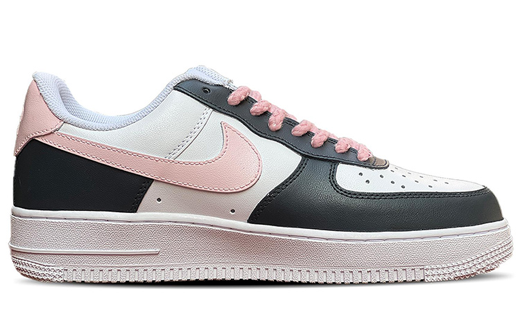 Order 【定制球鞋】Nike Air Force 1 Low Triple White 空軍一號 可愛 法鬥 小狗 黑粉撞色 麻繩鞋帶 手繪彩繪 低幫 板鞋 女款 黑白粉